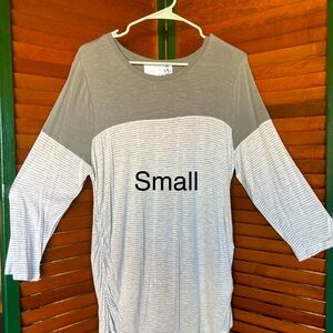 Gray Striped Women's Top
